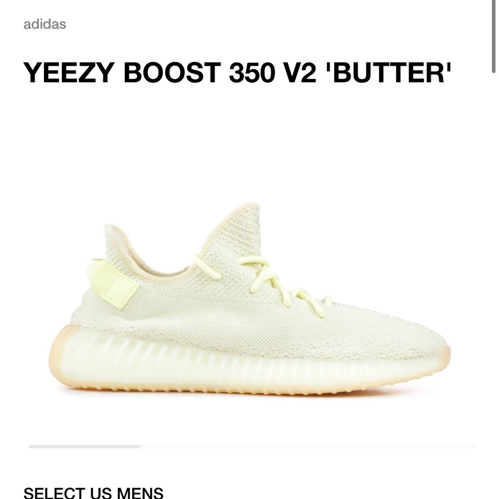 Yeezy Boost Size Men’s 7 women 8.5 Color Butter (yellowish color) worn condition